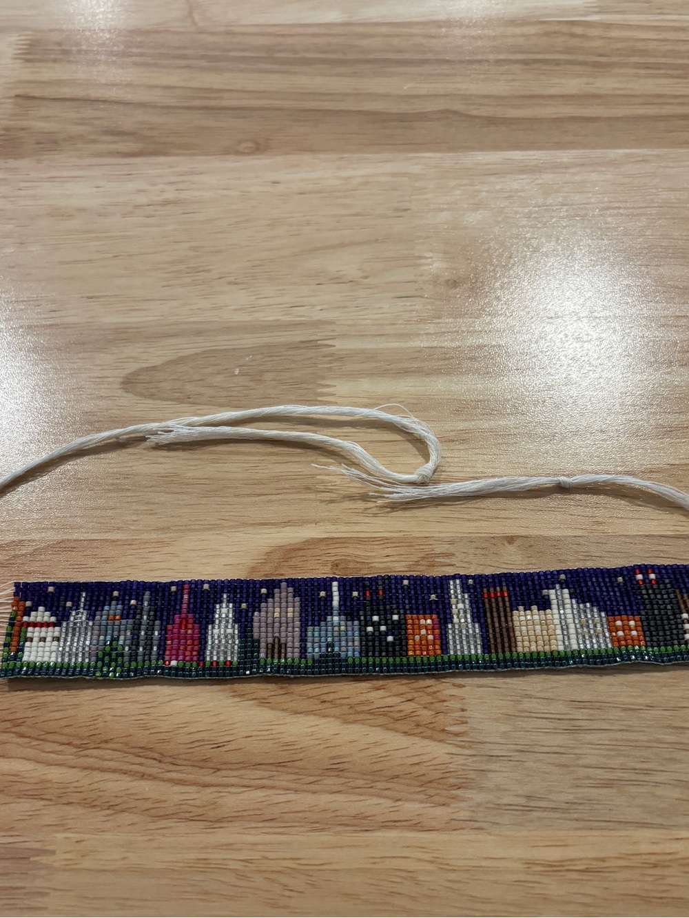 🏙️Handmade Multicolor Beaded Skyline Bracelet 🏙️